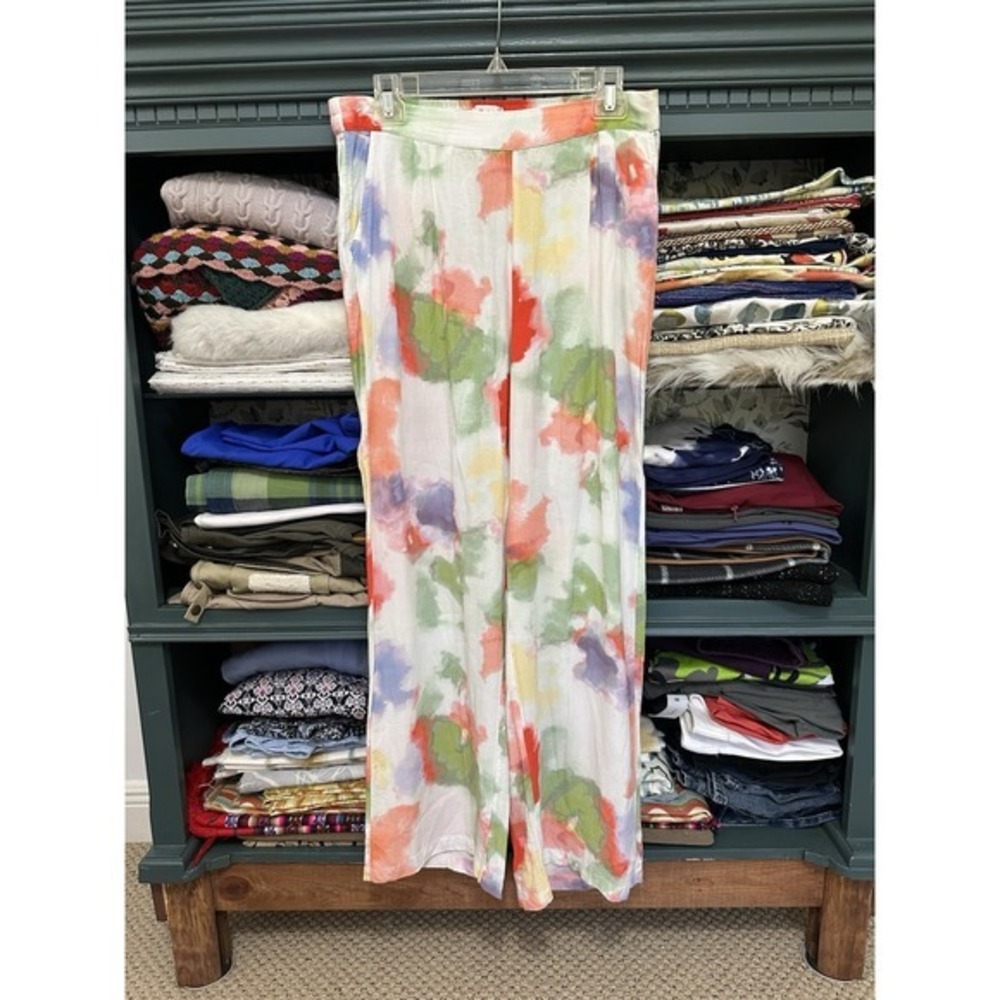 ICHI Cilovi Cloud‎ Colorful Patterned Semi Wide Trouser Size 38